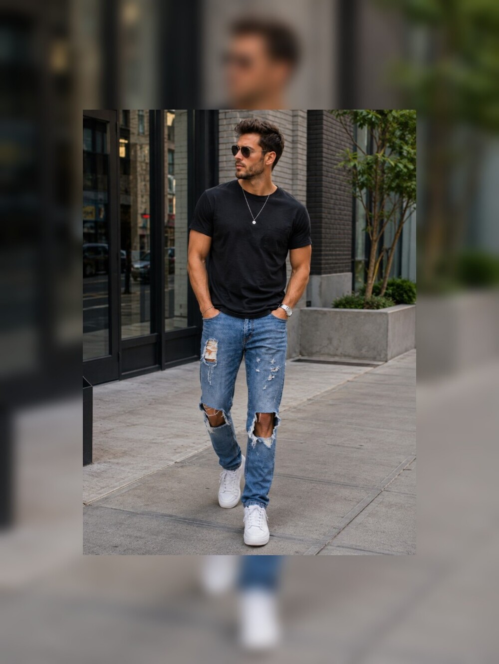 ASOS HEAVY DISTRESSED REMO JEANS 32/32